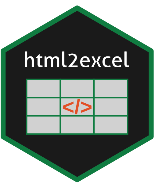 html2excel logo