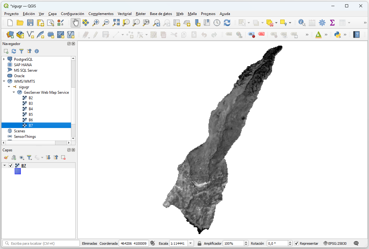 Figure 4: Accessing GeoServer from QGIS.